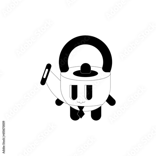 teapot character illustration