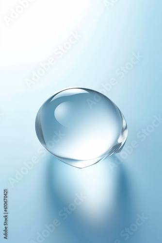 A blue sphere on a blue background.