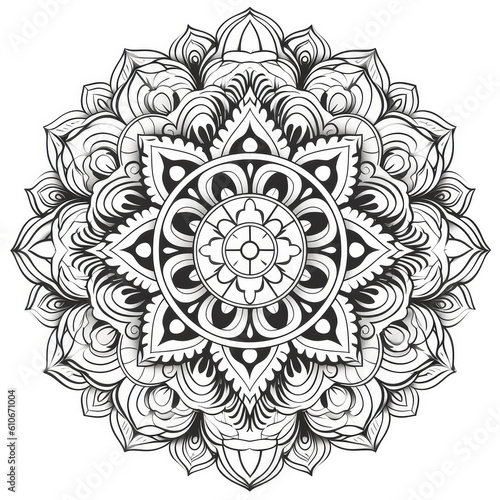 A mandala pattern with white lines.