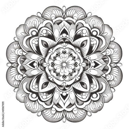 A mandala pattern with white lines.