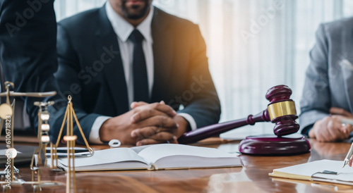Wallpaper Mural male lawyer in a suit at a desk Torontodigital.ca