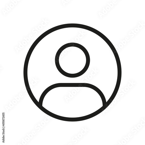 Vector flat illustration in black line. Avatar, user profile, person icon, gender neutral silhouette, profile picture. Suitable for social media profiles, icons, screensavers and as a template.
