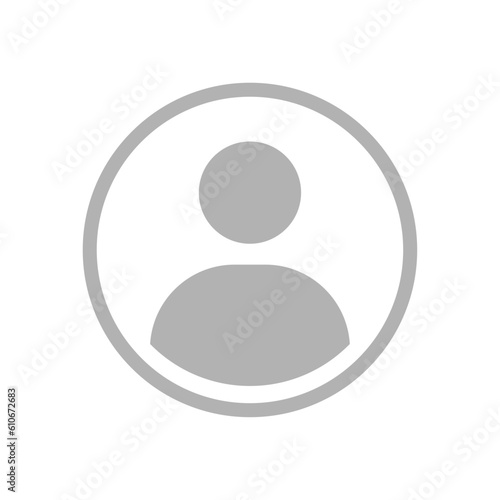 Vector flat illustration in grayscale. Avatar, user profile, person icon, gender neutral silhouette, profile picture. Suitable for social media profiles, icons, screensavers and as a template.