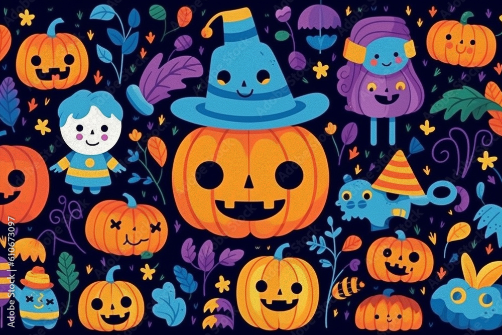 Halloween Background Genarative AI