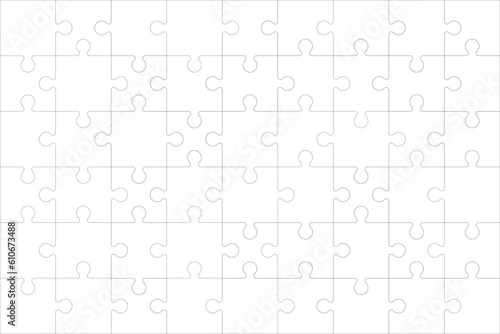 Contour for cutting the puzzle