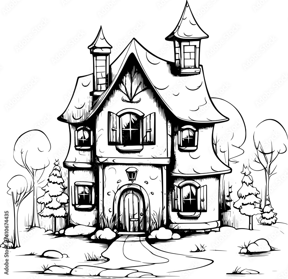 Fototapeta premium Fairy House Illustration Vol.3