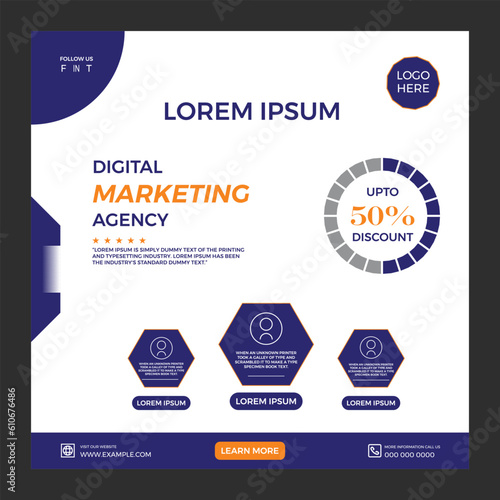 Social media post design for digital marketing agency.