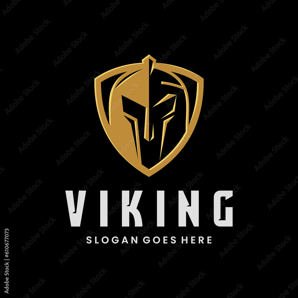 viking mask logo with luxury design viking mask logo with luxury design