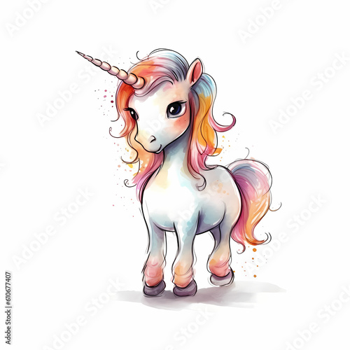 Drawing Unicorn Kids Style 