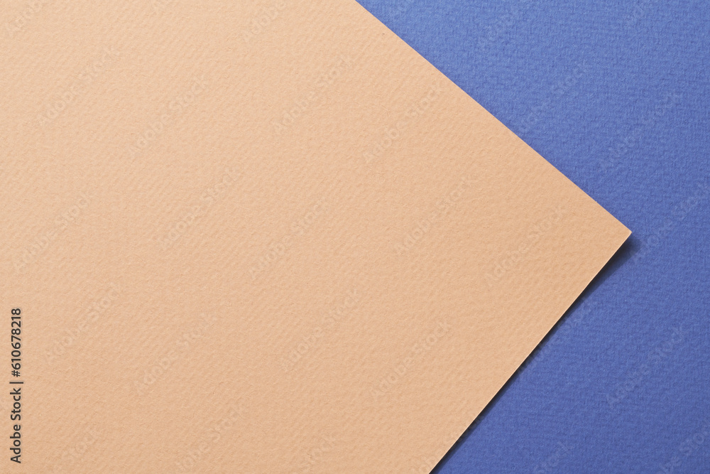 Rough kraft paper background, paper texture blue beige colors. Mockup with copy space for text Rough kraft paper background, paper texture blue beige colors. Mockup with copy space for text