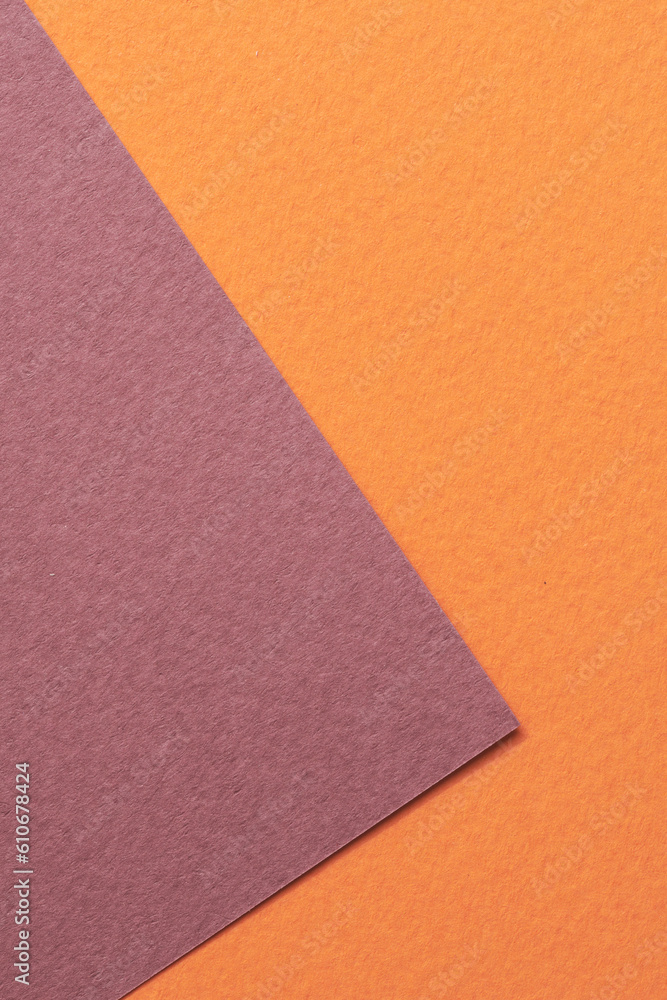 Rough kraft paper background, paper texture orange burgundy colors. Mockup with copy space for text Rough kraft paper background, paper texture orange burgundy colors. Mockup with copy space for text