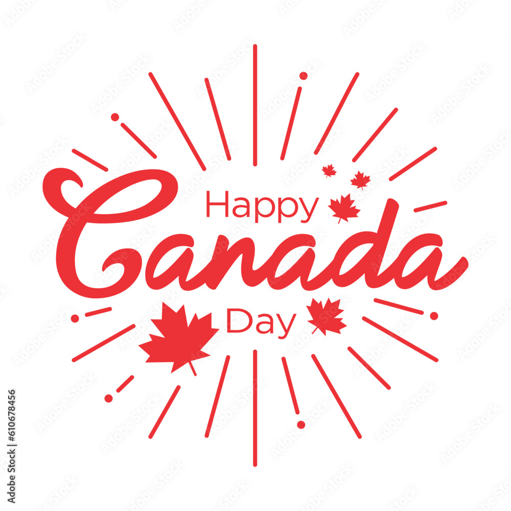 Canada day fireworks, background, graphics, template, clipart, logo for