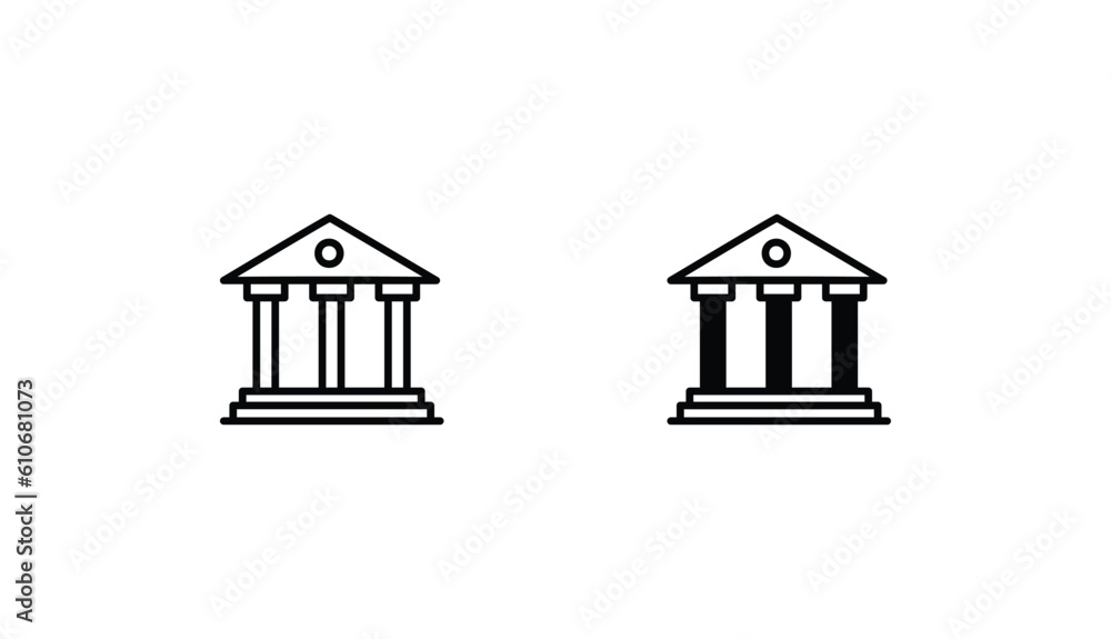 Bank icon design with white background stock illustration