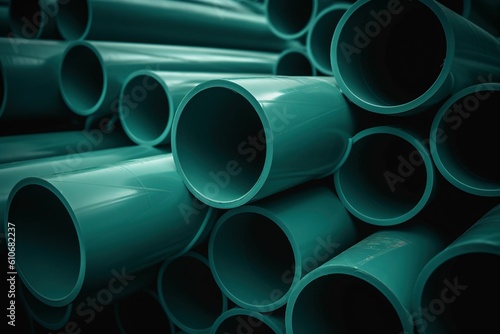 The illustration of plastic pipes, AI contents by Midjourney