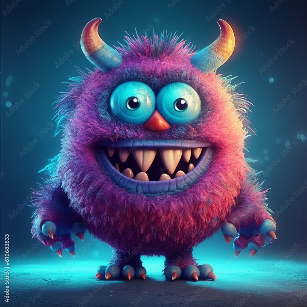 Monstrously Funny: Meet the Silly and Playful Cartoon Monster Character