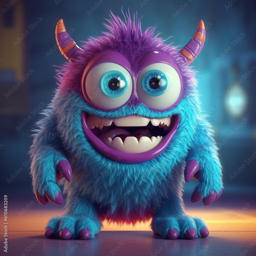 Monstrously Funny: Meet the Silly and Playful Cartoon Monster Character