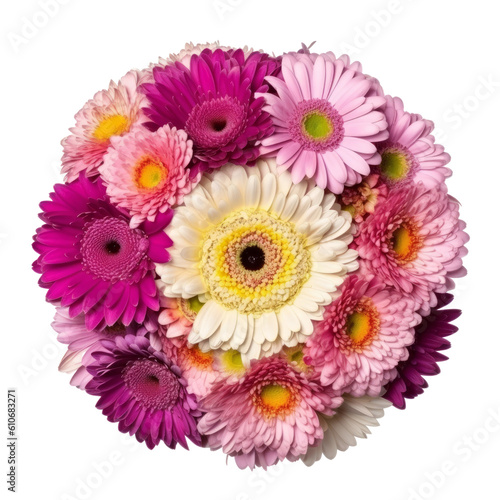 bouquet of flowers isolated on transparent background cutout