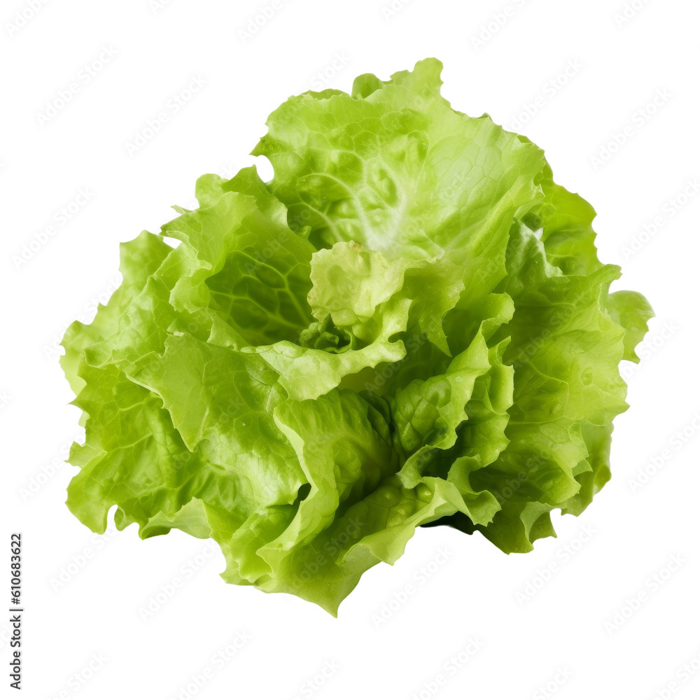 green lettuce isolated on transparent background cutout green lettuce isolated on transparent background cutout