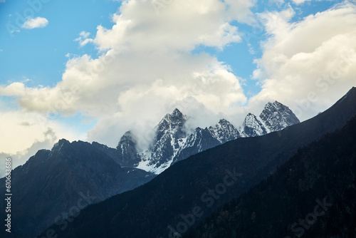 clouds over the mountains