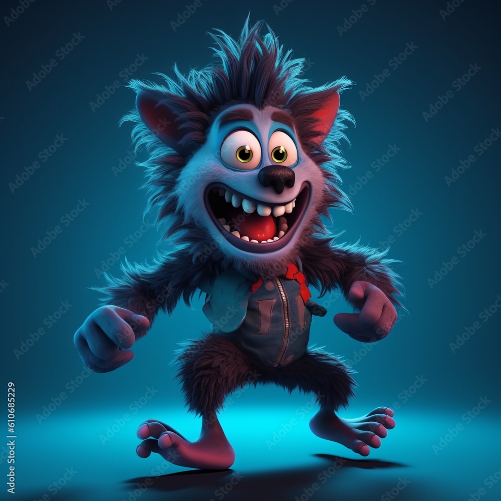 Howling Hilarity: Meet the Funny Werewolf Cartoon Character