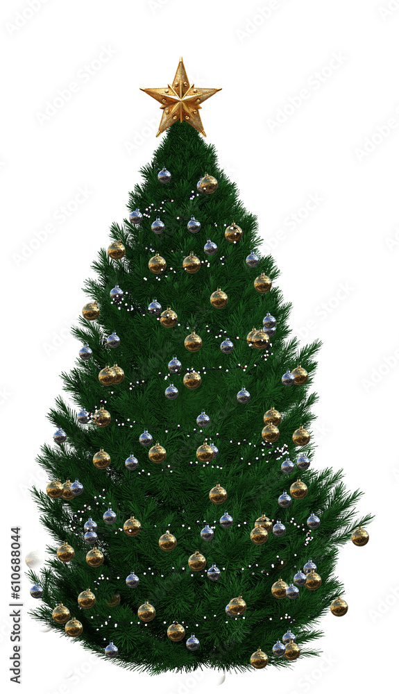 Fototapeta premium christmas tree isolated on transparent
