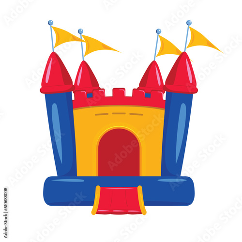 bounce house logo icon design vector flat isolated illustration