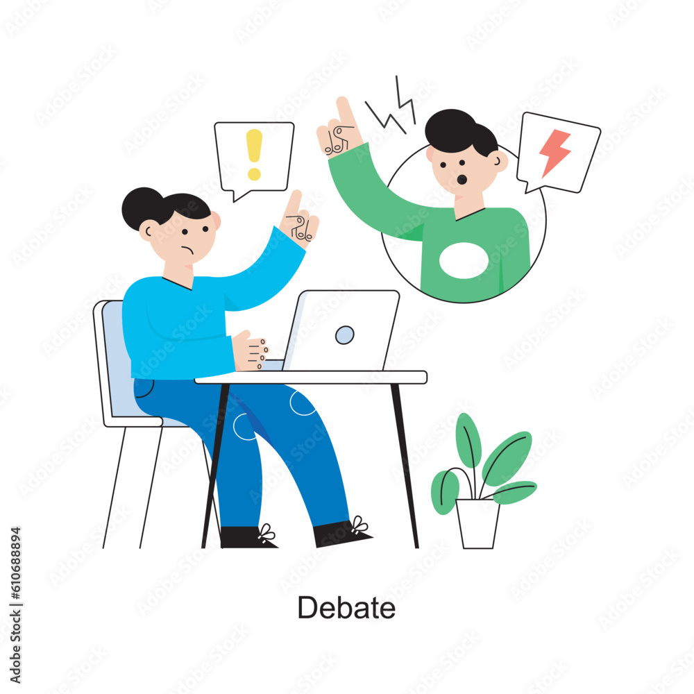 Debate Flat Style Design Vector illustration. Stock illustration Debate Flat Style Design Vector illustration. Stock illustration
