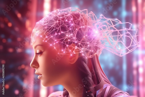 brain and nerve cells electrical pulses Neurons electrical pulses. Interconnected neurons with electrical pulses