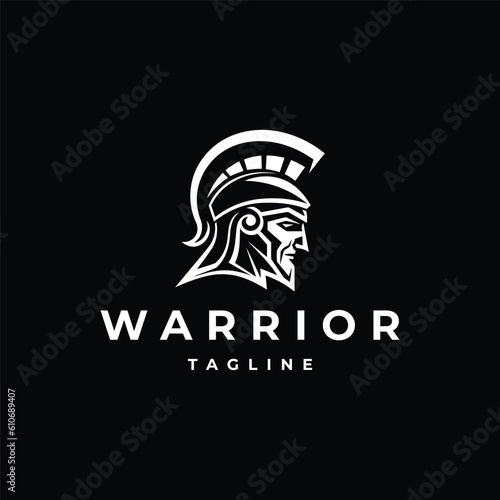Warrior logo design vector illustration