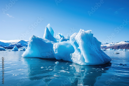 Fototapet Blue icebergs