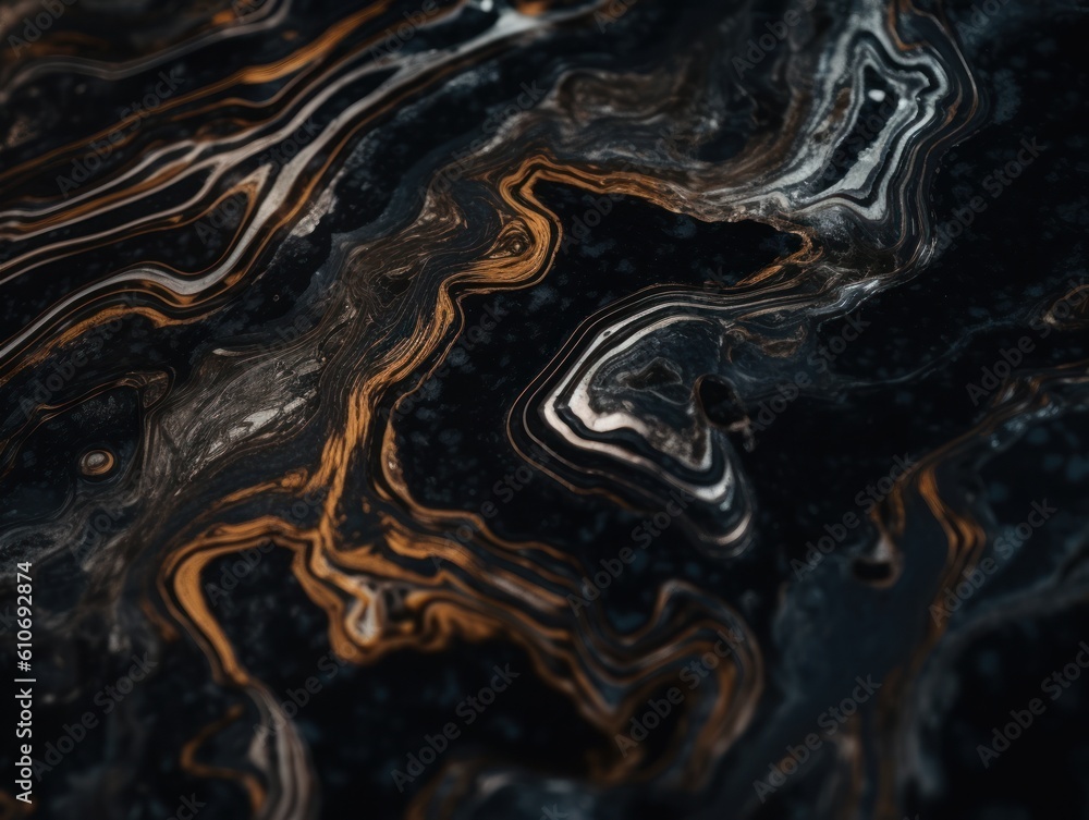 Obraz premium Marble stone texture background with elements of semi-precious stones and gold created with Generative AI technology.