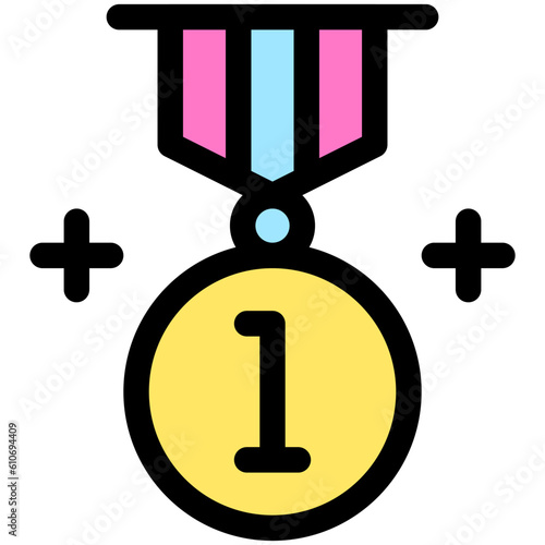 Medal icon, Marathon related vector