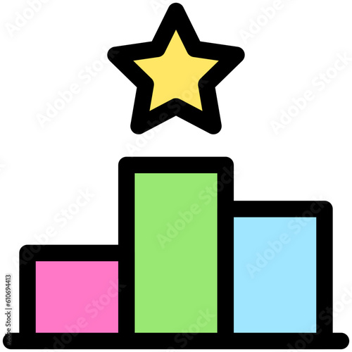 Podium icon, Marathon related vector