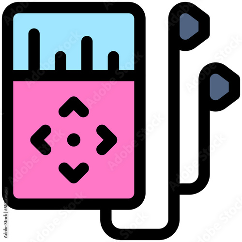 Music player icon, Marathon related vector