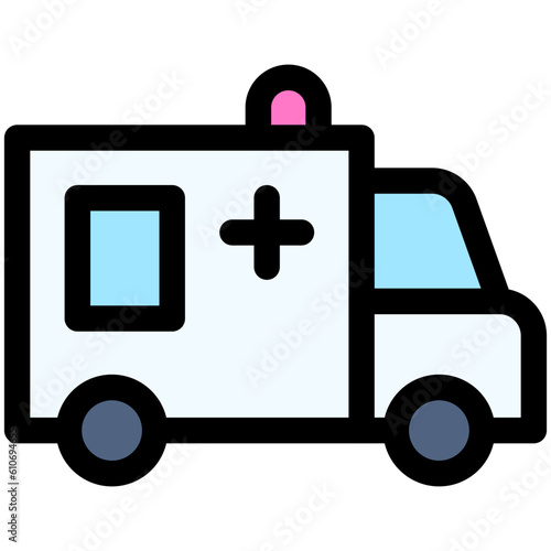 Ambulance icon, Marathon related vector