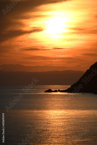 Wonderful views of the sea of the Cinque Terre in the stretch between Riomaggiore and Portovenere.