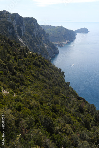 Wonderful views of the sea of the Cinque Terre in the stretch between Riomaggiore and Portovenere.