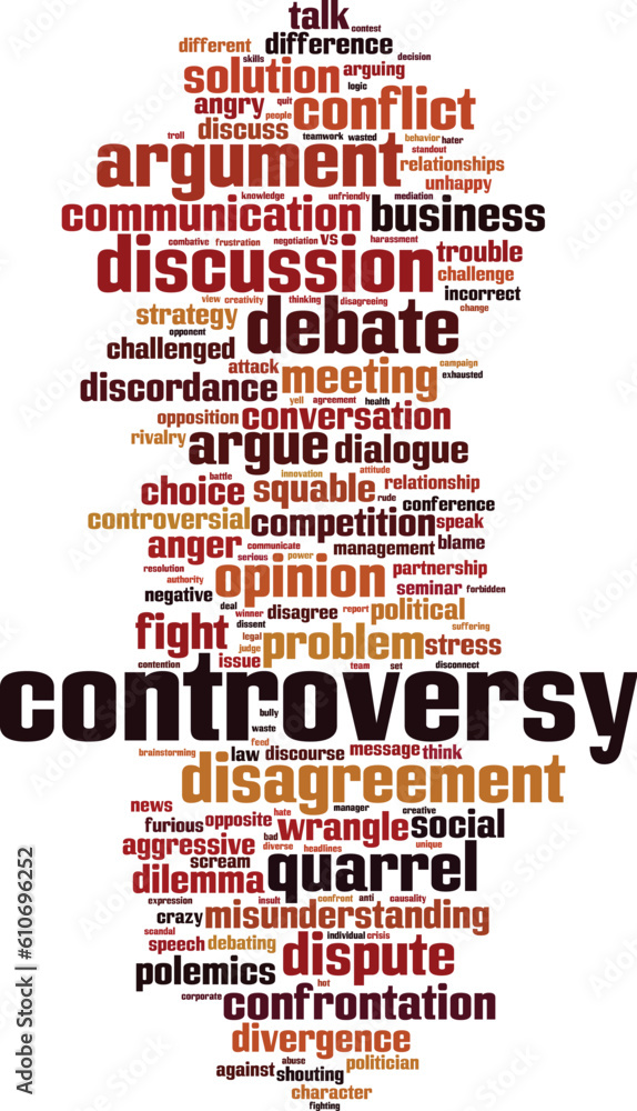Obraz premium Controversy word cloud