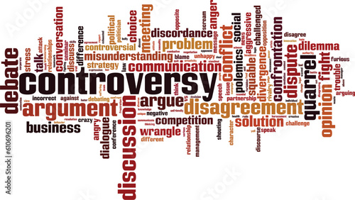 Controversy word cloud