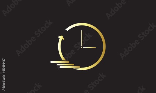 Logo Rush Hour. Fast timing, not much time left. stylish background