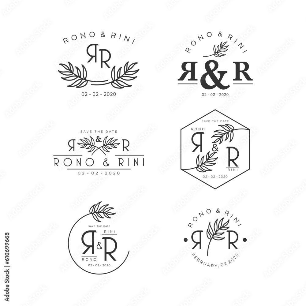 Initial logo design for invitation Initial logo design for invitation