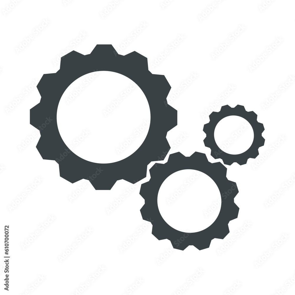 gears icon for apps and websites, SVG file