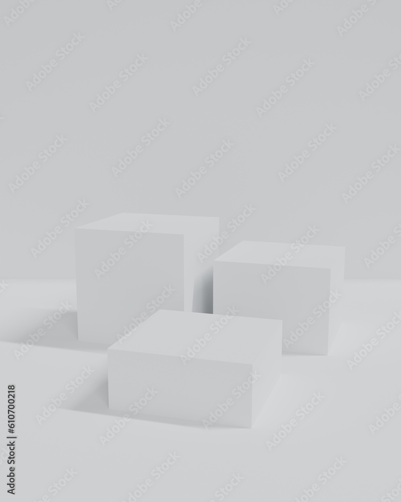 3D rendering square podium for your product showcase 3D rendering square podium for your product showcase