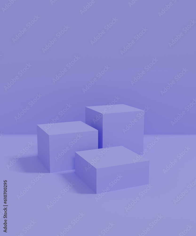 3D rendering square podium for your product showcase 3D rendering square podium for your product showcase