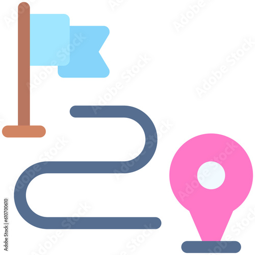 Direction icon, Marathon related vector
