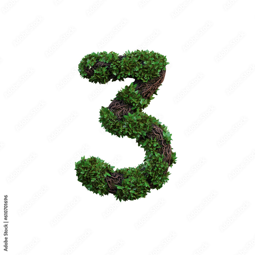 Jungle Forest 3D Alphabet or PNG Letters Jungle Forest 3D Alphabet or PNG Letters