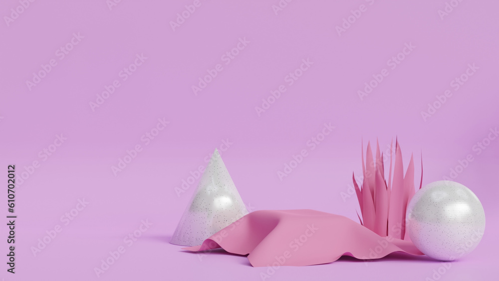 Fototapeta premium Geometric abstraction for background. 3D rendering.