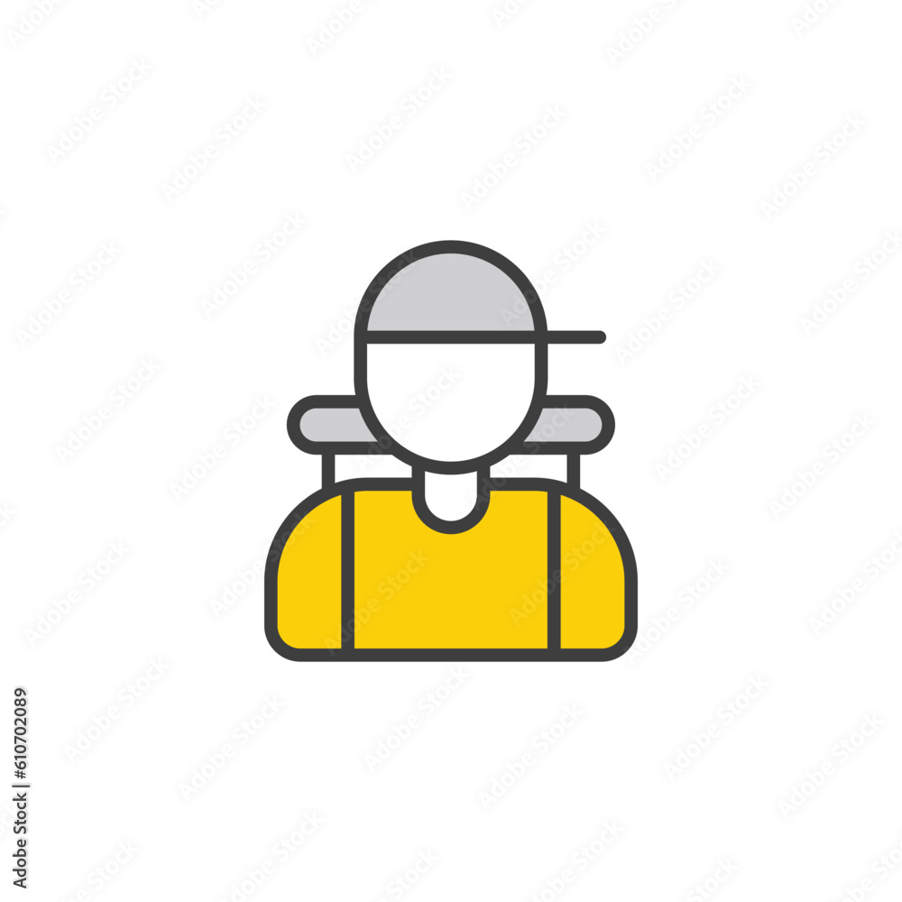Man icon design with white background stock illustration Man icon design with white background stock illustration