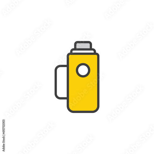 Themos icon design with white background stock illustration