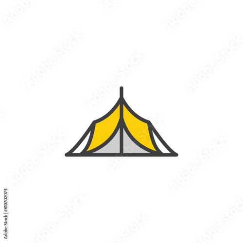 Camp icon design with white background stock illustration